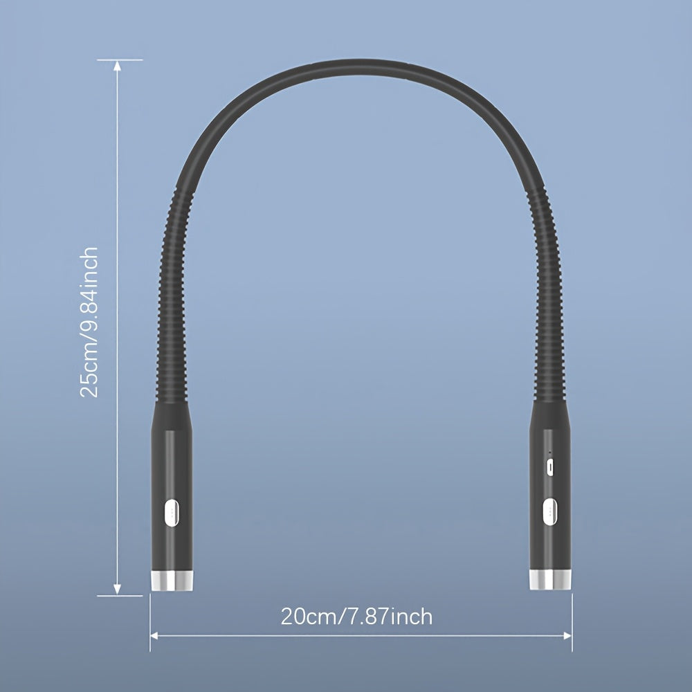 Lampe de cou FlexLight rose, flexible et mains libres, idéale pour lecture, tricot ou loisirs créatifs.