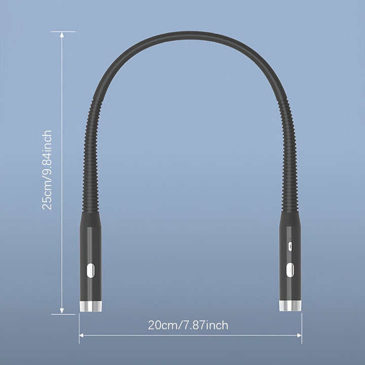Lampe de cou FlexLight rose, flexible et mains libres, idéale pour lecture, tricot ou loisirs créatifs.