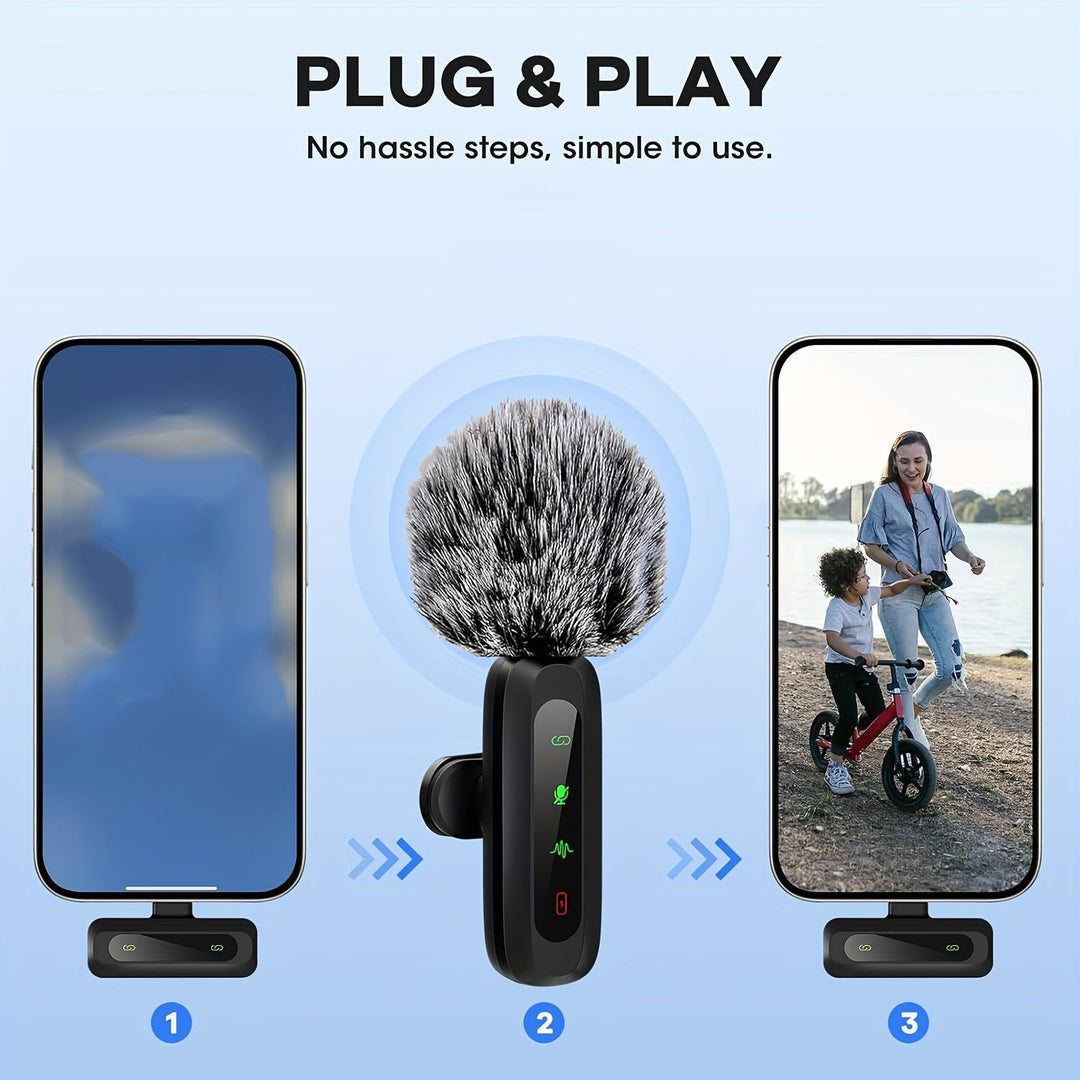 Kit micro cravate sans fil SoundClip pour enregistrer des interviews professionnelles.