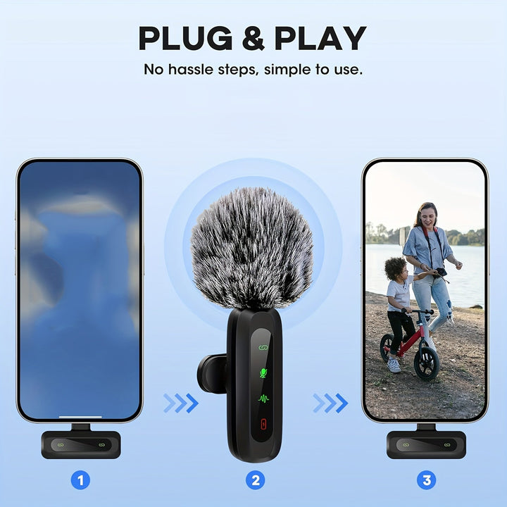Kit micro cravate sans fil SoundClip pour enregistrer des interviews professionnelles.