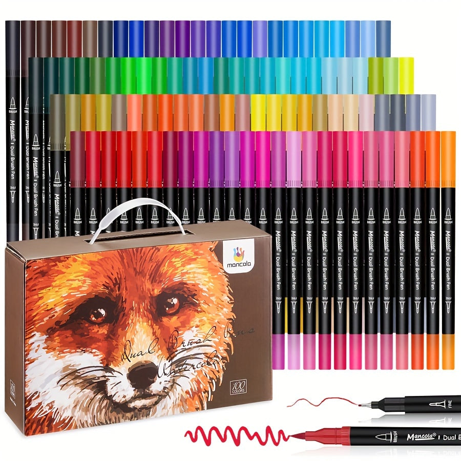 Main d'artiste utilisant un marqueur double pointe pour un dessin détaillé. Feutres fineliner et pinceau polyvalents.