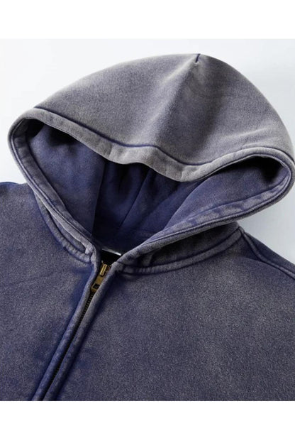 Dam Hoodies: Oversized Zip-Hoodie med Kängurufickor