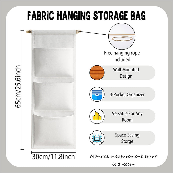 IRISPOUCH organisateur suspendu élégant, motif floral vintage, idéal pour un rangement mural chic.