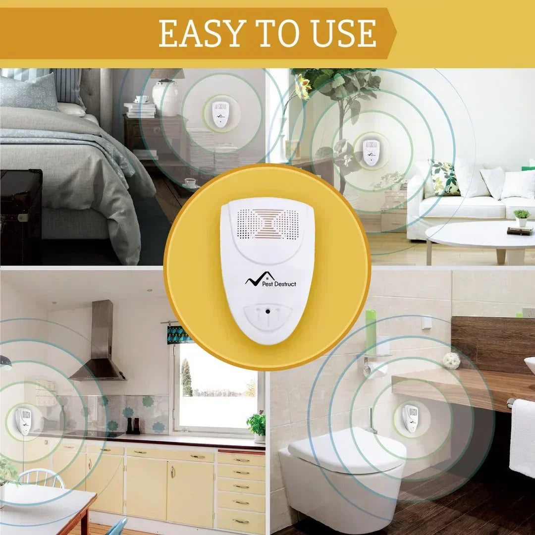Adieu punaises de lit ! Répulseur ultrasonique anti-parasitaire pour une protection continue de votre foyer.