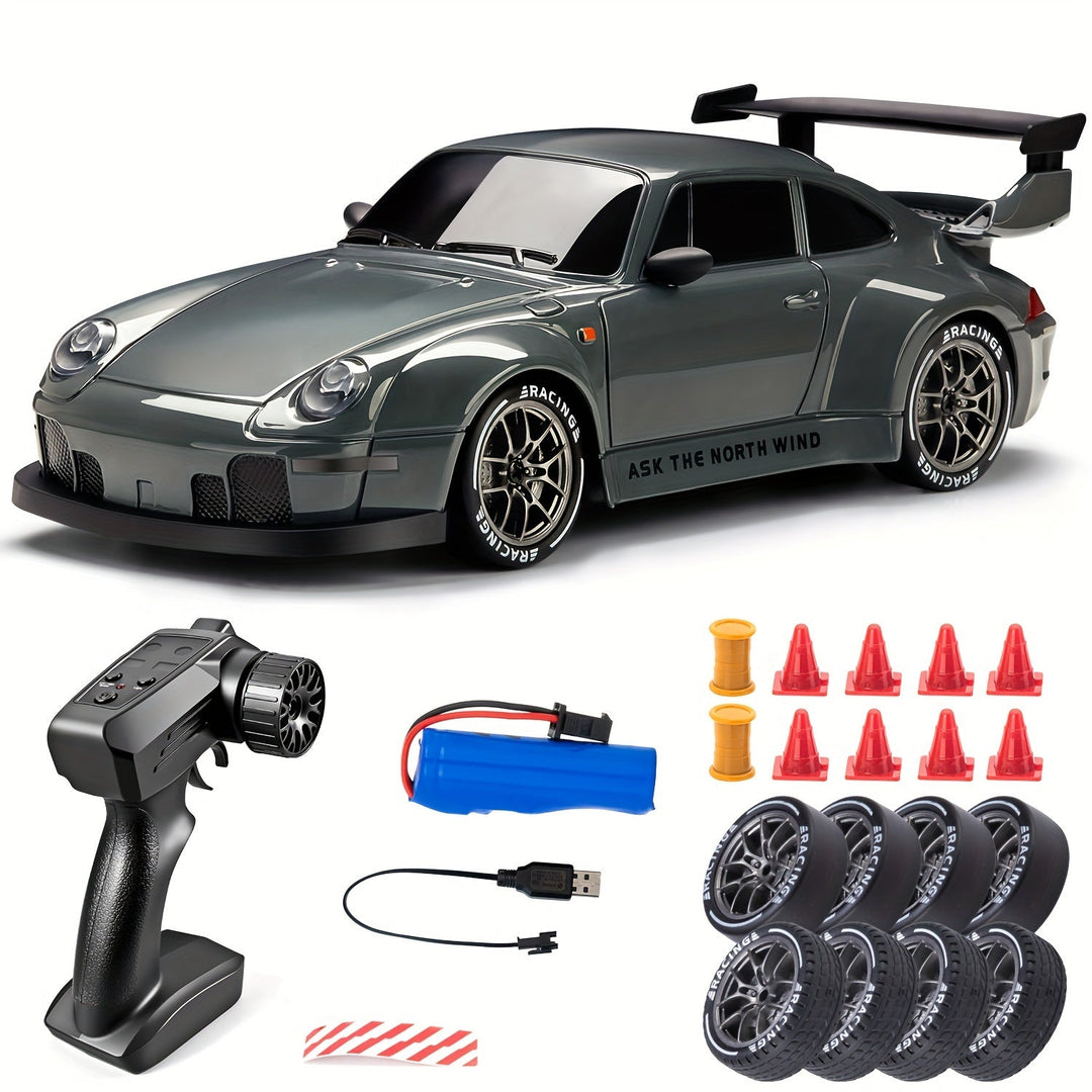 Voiture RC drift 1:24 ultime avec roues lumineuses LED, parfaite pour courses télécommandées 4x4.