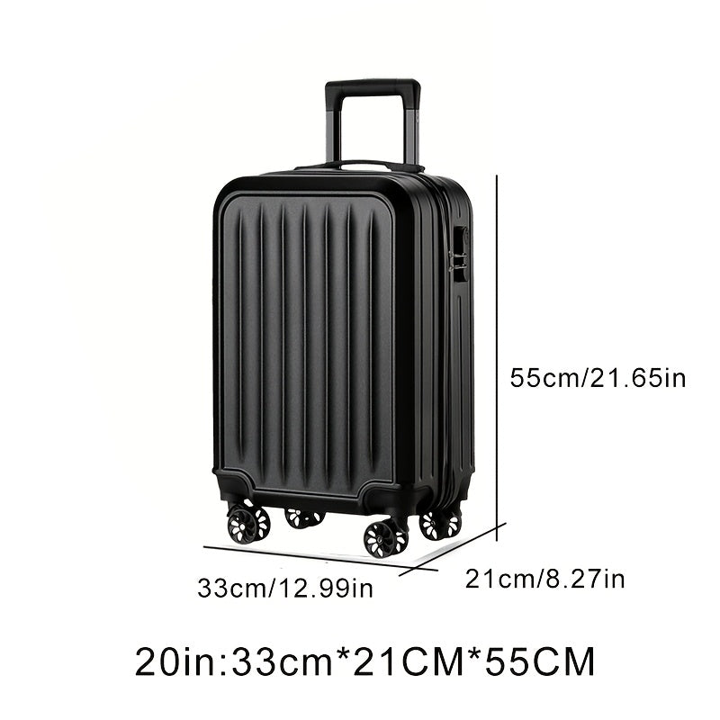 Valise compacte rigide 4 roulettes, idéale pour cabine avion, légère et sécurisée pour vos déplacements.