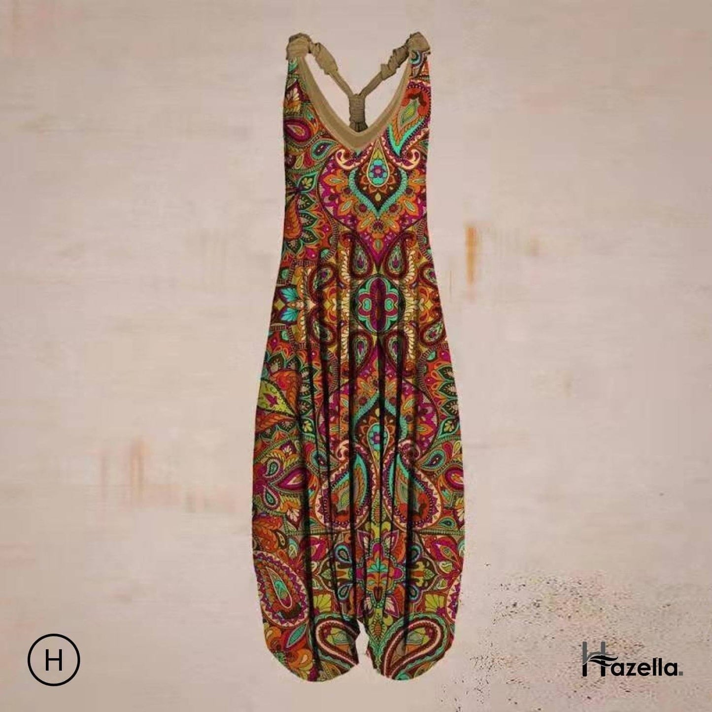 Bohemisk Harem Jumpsuit - Avslappnad Passform