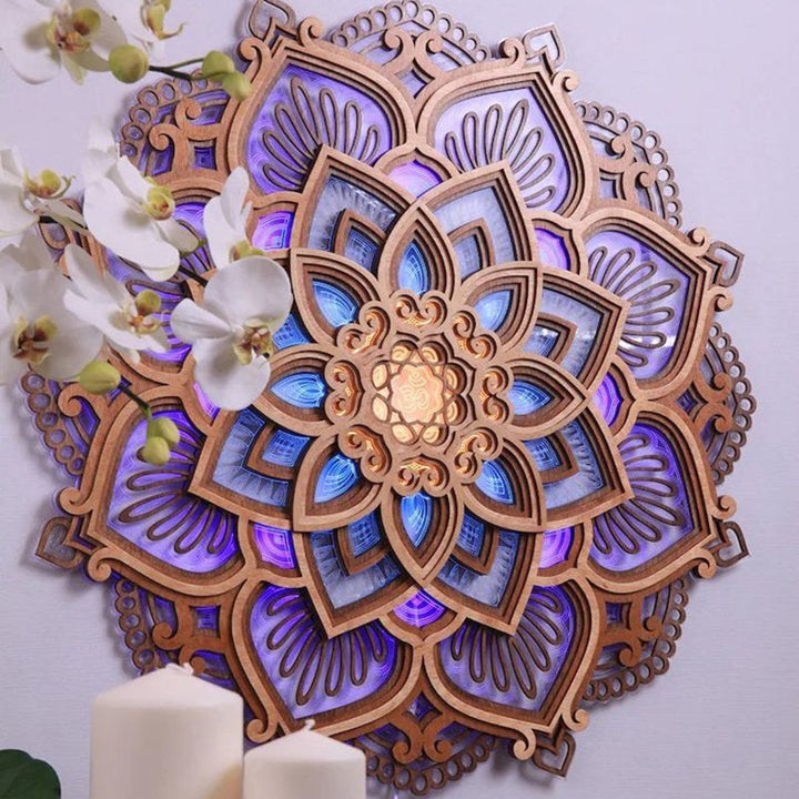Décoration murale lumineuse YogaGlühen, design élégant pour intérieur zen, parfaite pour le yoga et la détente.