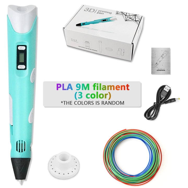 Kit stylo 3D MagicKid avec filament PLA. Idéal pour activités manuelles créatives et apprentissage du dessin 3D.