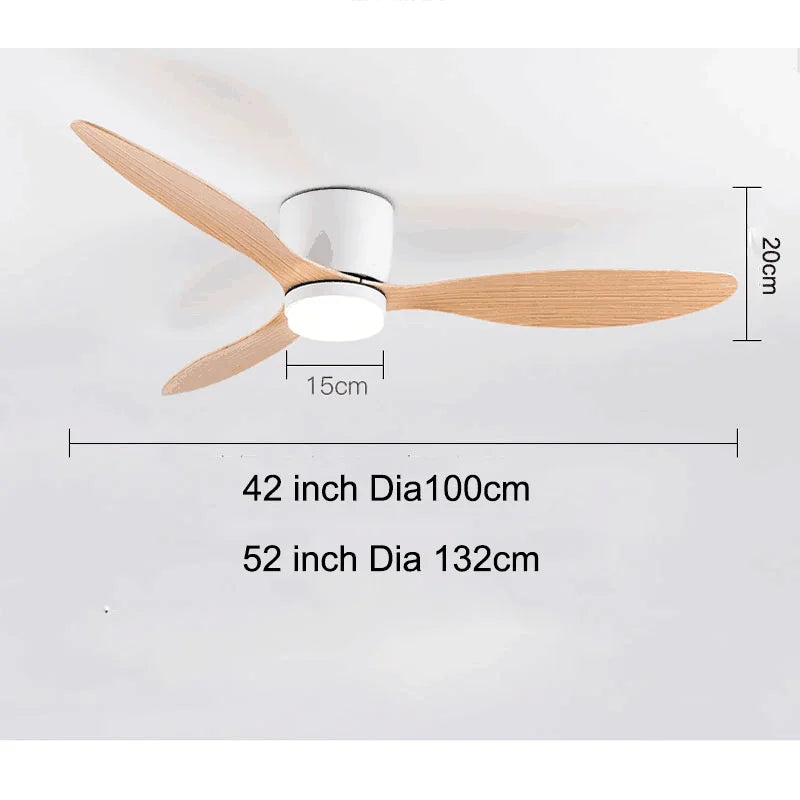 Ventilateur de plafond intelligent avec télécommande pour ajuster vitesse et lumière LED, idéal maison moderne.