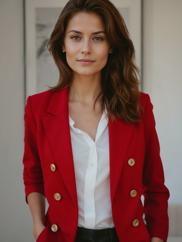 Blazer femme raffiné, élégance intemporelle, veste chic pour toutes les occasions. Mode.