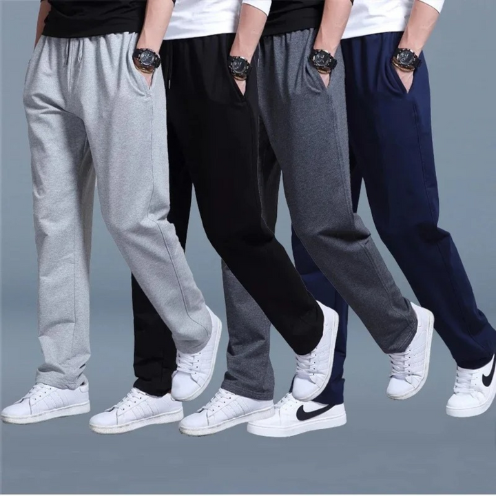 Pantalon de jogging homme léger gris, coupe confortable et décontractée, basique essentiel pour la détente.