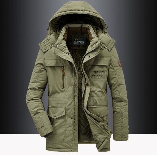 Parka homme élégante, veste hiver chaude à capuche. Manteau masculin confortable et protecteur pour le froid.