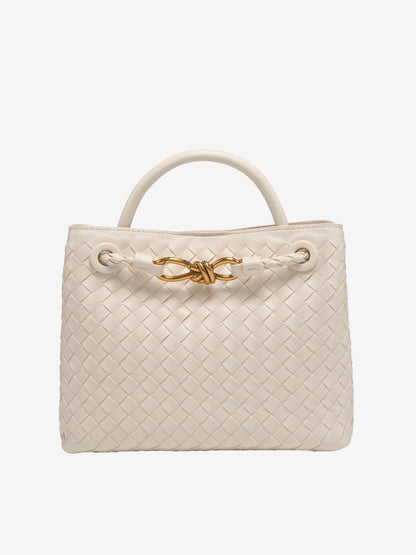Sac à main femme compact, tressage chic, idéal quotidien, avec bandoulière.