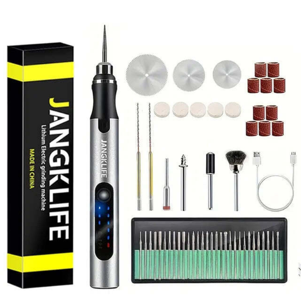 Outil rotatif multitâche sans fil ToolverX pour bricolage, gravure, polissage, découpe, ponçage et perçage.