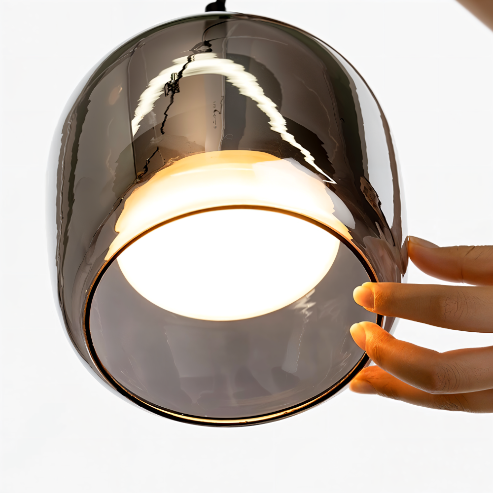 Luminaire suspendu Acro, verre fumé, noir/gris, pour une touche design et moderne dans votre intérieur.