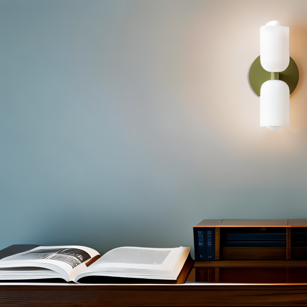 Applique murale design pour chambre, double source lumineuse LED, éclairage moderne.