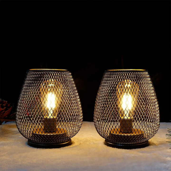 Lampe de jardin LED sans fil, éclairage d'ambiance doux, conception robuste pour l'extérieur.