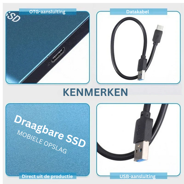 Accessoire informatique: SSD externe 128 Go, design slim en aluminium, transfert de données ultra-rapide.