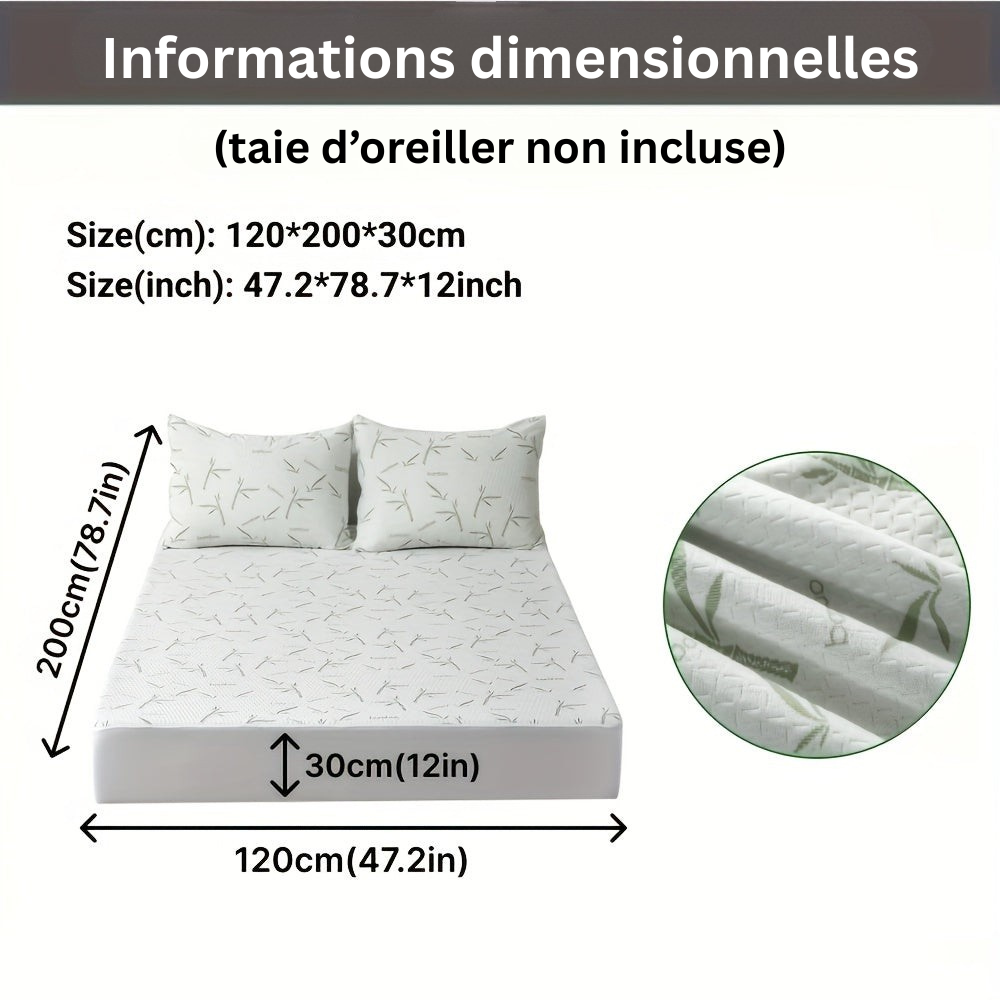 Améliorez votre sommeil avec ce protège-matelas respirant BambooCool et hypoallergénique.
