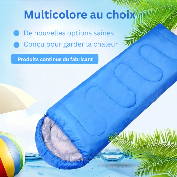 Sac de couchage ultra-chaud avec capuche pour garantir des nuits confortables en camping et randonnée hivernale.