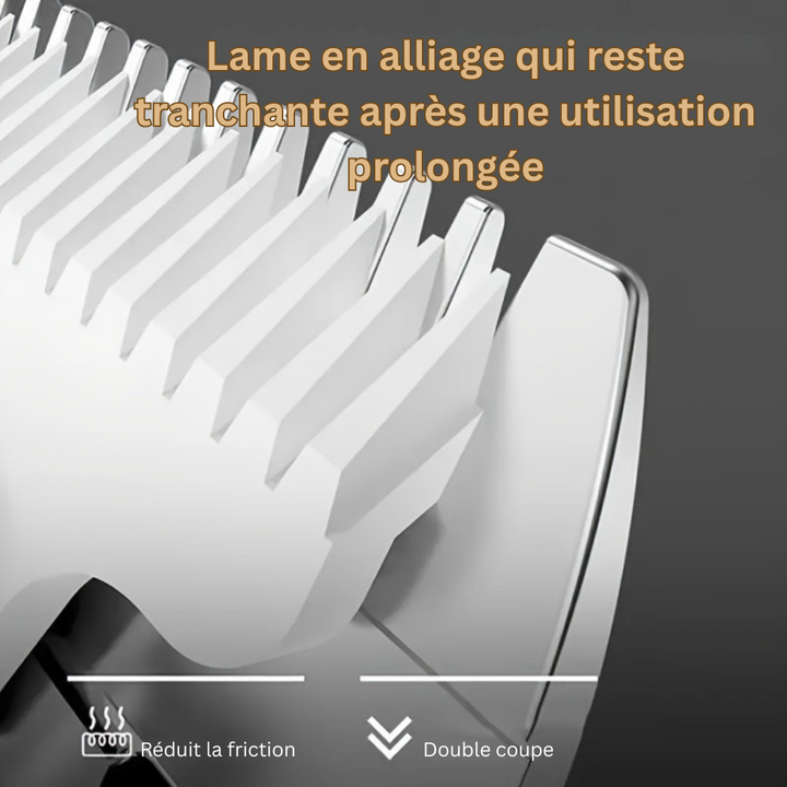 Tondeuse sans fil GroomLux pour homme, lame T, l'outil idéal pour un style impeccable des cheveux et de la barbe.