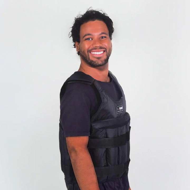 Gilet de poids 20 kg pour booster l'entraînement, la force et l'endurance en sport et fitness. Ajustable.