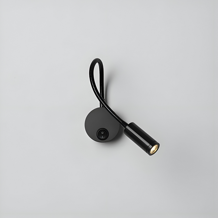 Lampe de chevet murale LED, col de cygne flexible pour chambre, style moderne.