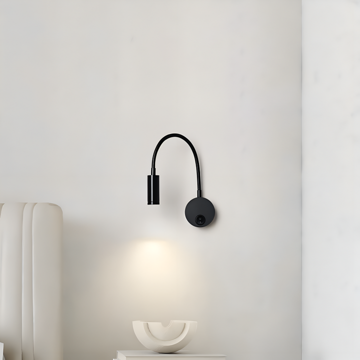 Éclairage d'appoint LED moderne, applique murale col de cygne pour chambre à coucher.