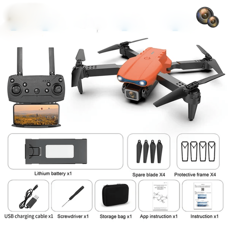 Drone AeroPro au design élégant et aérodynamique, équipé d'une caméra 4K pour la photographie.
