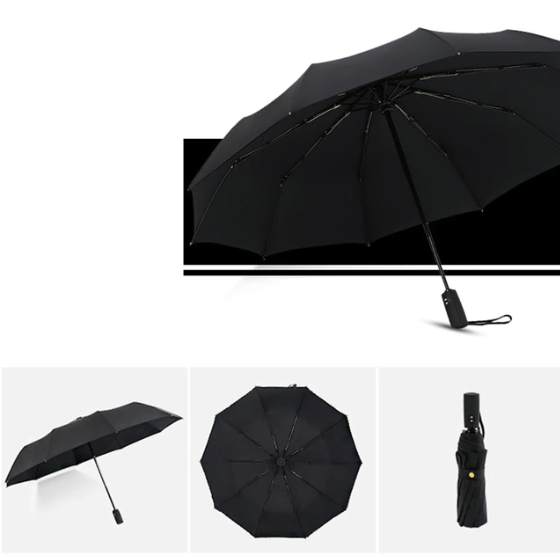 Parapluie durable AeroShield pour hommes et femmes, protection ultime contre le vent et la pluie. Idéal météo.