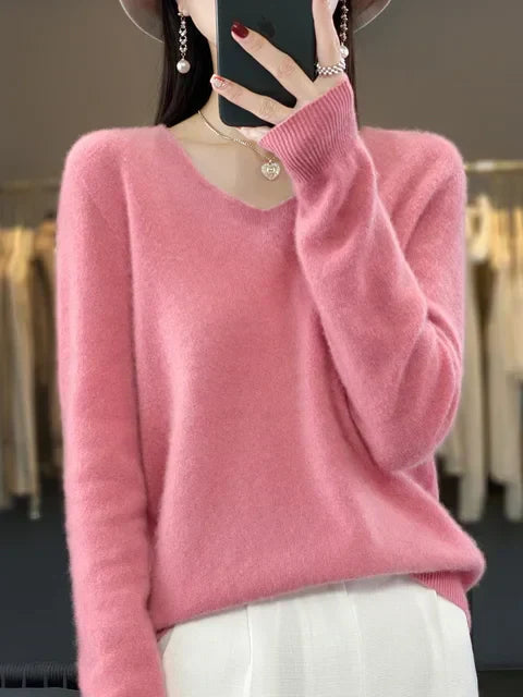 Pull femme élégant, tricot moderne à manches longues, parfait pour un look chic et confortable.