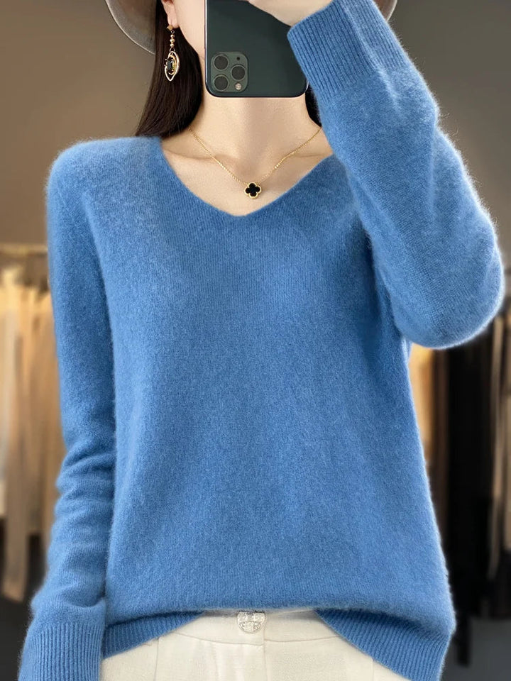 Pull femme élégant en tricot, manches longues, confort chic garanti pour un style mode féminin.