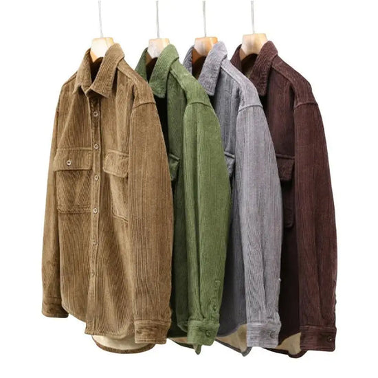 Veste polaire côtelée homme classique pour hiver, offrant chaleur et confort supérieur.