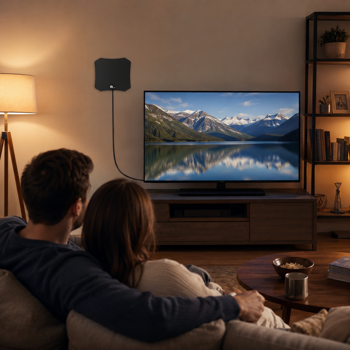 Profitez de la TV gratuite avec cette antenne HDTV intérieure facile à installer, sans frais.