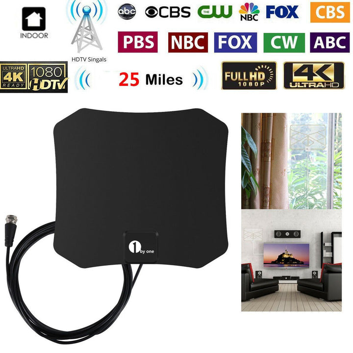 Antenne intérieure moderne pour une expérience TV gratuite, de qualité 4K et installation simple.