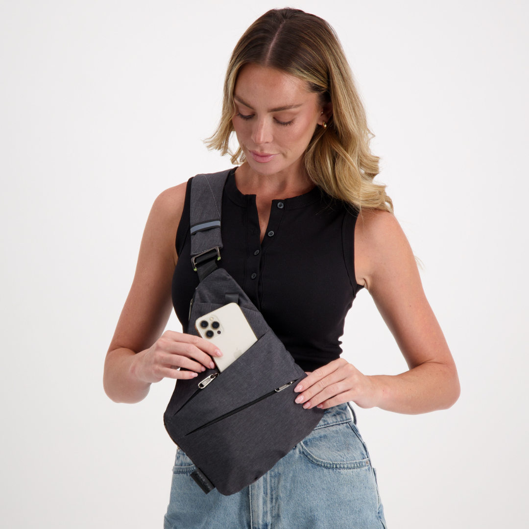 Sac bandoulière femme élégant, anti-vol RFID, imperméable. Idéal pour voyage et protection.