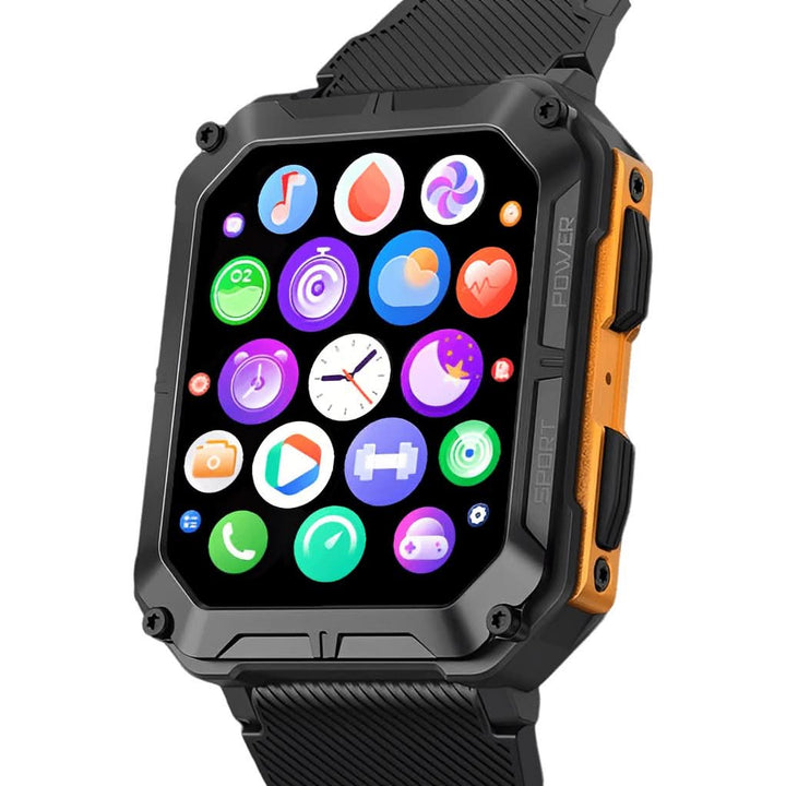 Montre connectée ArmorTime unisexe robuste et étanche. Idéale pour les activités aquatiques et les sports extrêmes.