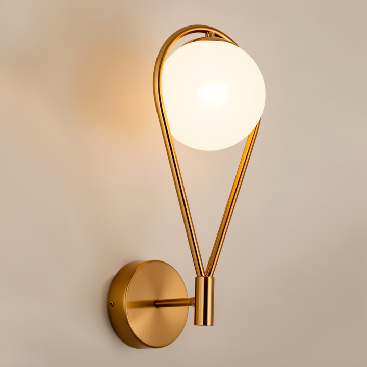 Lampe murale Lumeira, laiton noir E27. Applique moderne design artistique pour luminaire salon/chambre.