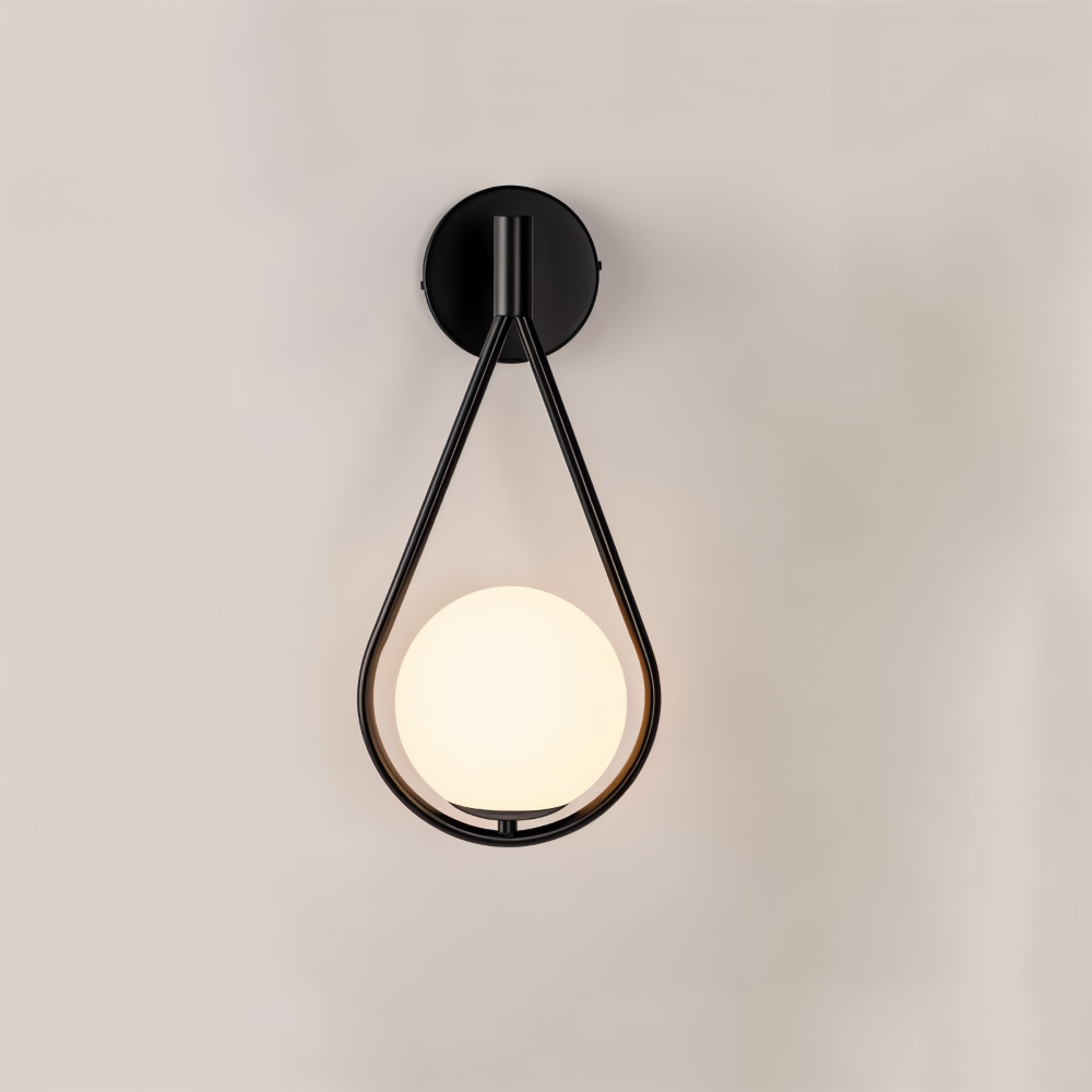 Luminaire Lumeira E27, applique moderne laiton noir. Éclairage mural artistique pour chambre et salon.
