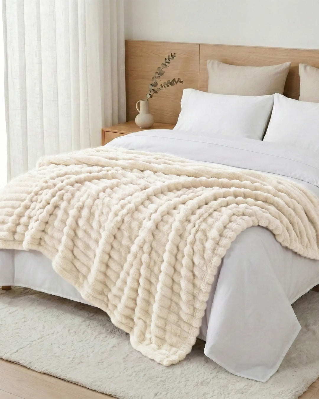 Plaid doux, un compagnon idéal pour les longues soirées d'hiver au salon.