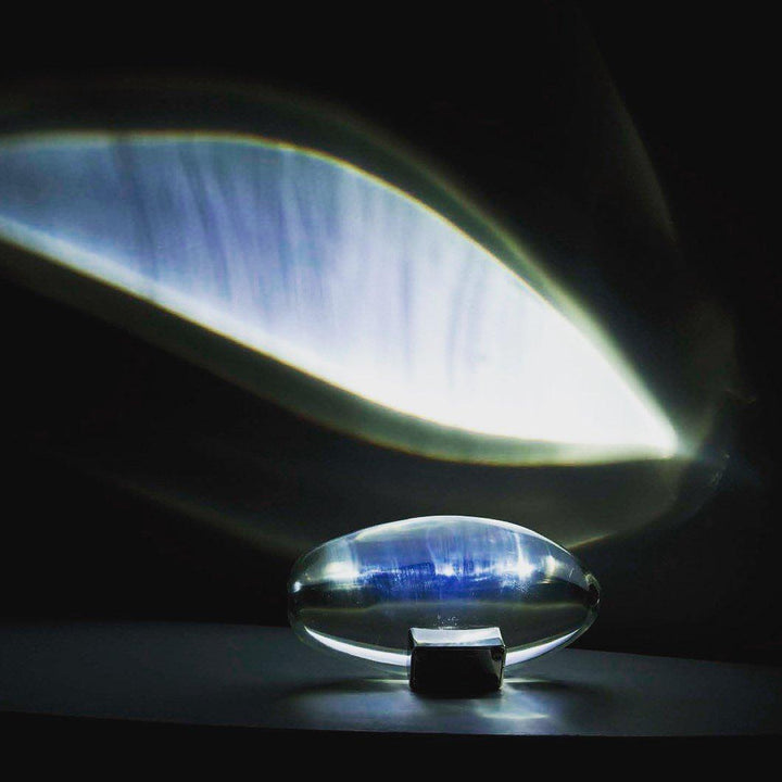 Lampe d'ambiance LED cristal, effet coucher de soleil, parfaite pour créer une atmosphère unique.