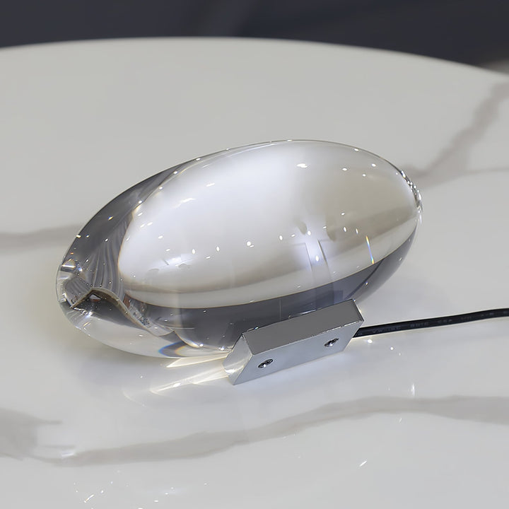 Lampe de table LED cristal, lumière coucher de soleil, idéale pour une ambiance zen et élégante.