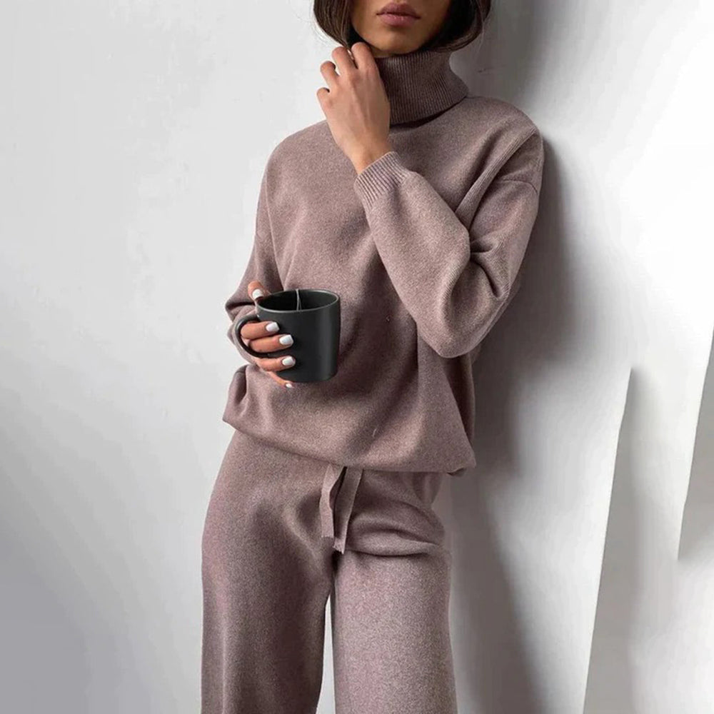 Vêtements femme : ensemble doux et élégant pour un look décontracté chic, parfait au quotidien.
