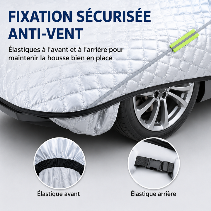 Housse de protection auto universelle pour berline, SUV, hayon; parfaite pour l'extérieur toutes saisons.