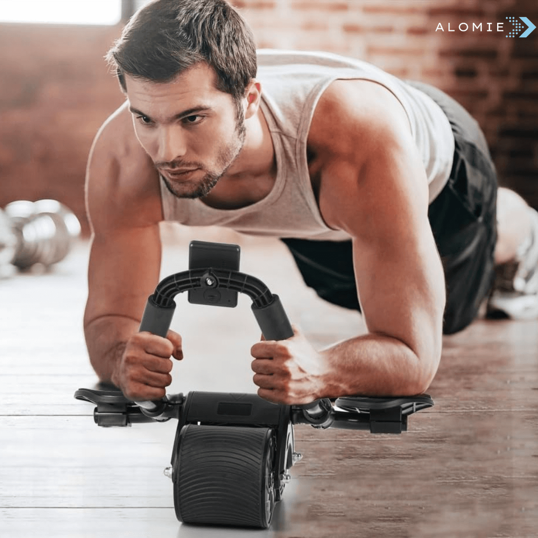Entraîneur abdos Élite compact, idéal pour un entraînement fitness efficace et brûle graisse à domicile.