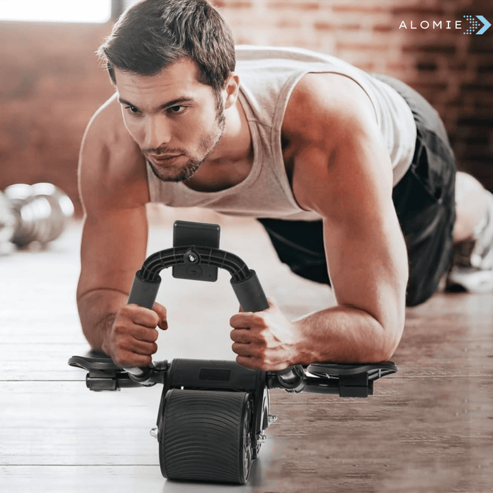 Entraîneur abdos Élite compact, idéal pour un entraînement fitness efficace et brûle graisse à domicile.