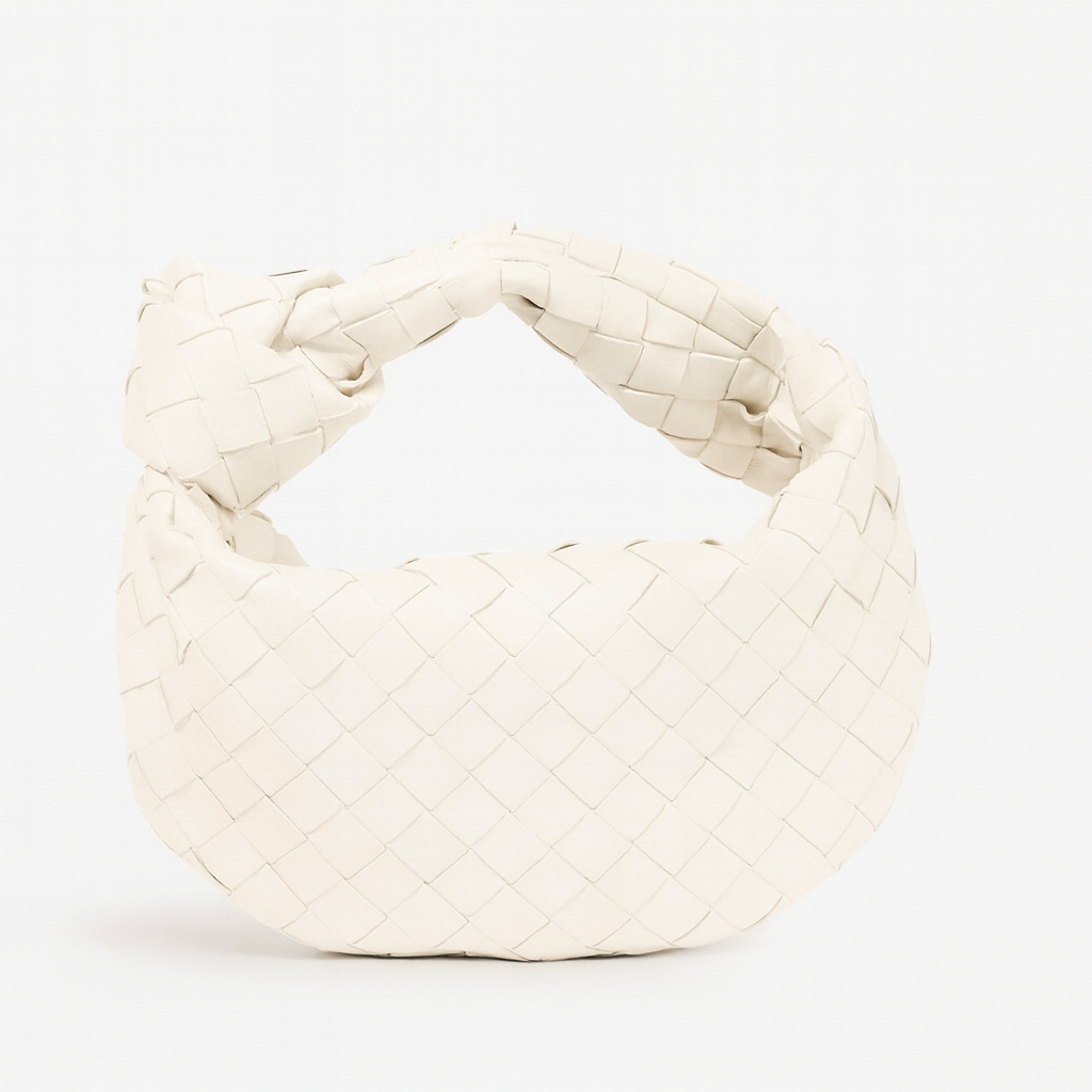 Mini sac à main tissé polyvalent pour femme avec bandoulière, accessoire chic et moderne.