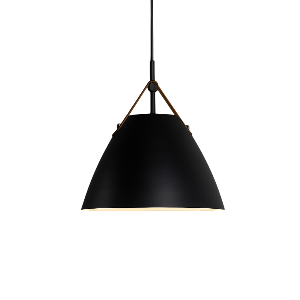 Lampe suspendue scandinave moderne, couleur vive, en fer, idéal pour un intérieur design et lumineux.
