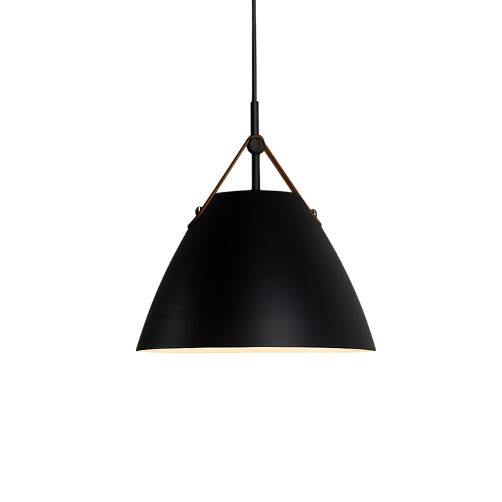 Lampe suspendue scandinave moderne, couleur vive, en fer, idéal pour un intérieur design et lumineux.